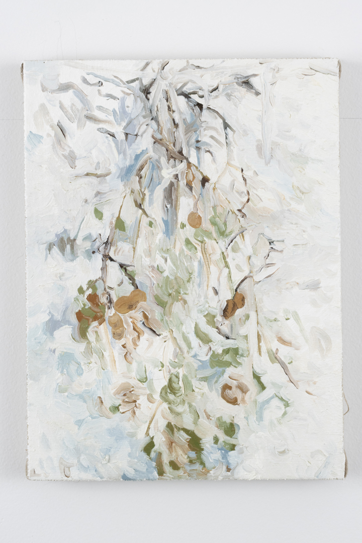 A messy oil painting of drying plants.